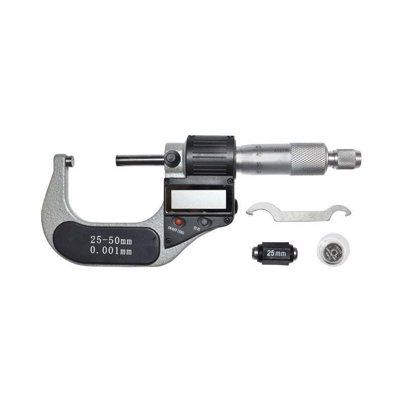Micrometru de exterior cu afisaj digital si cadru emailat, metric 25-50mm