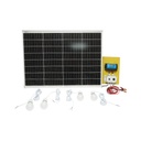 Set panou solar 790x690x75mm 75W 12-24V 4 becuri 9W