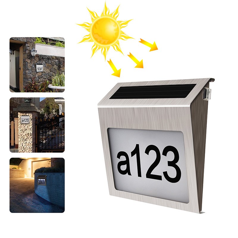 Lampa LED 0,18W cu afisare numar, panou solar 2V/80mA si baterie 1,2V/1200mAh