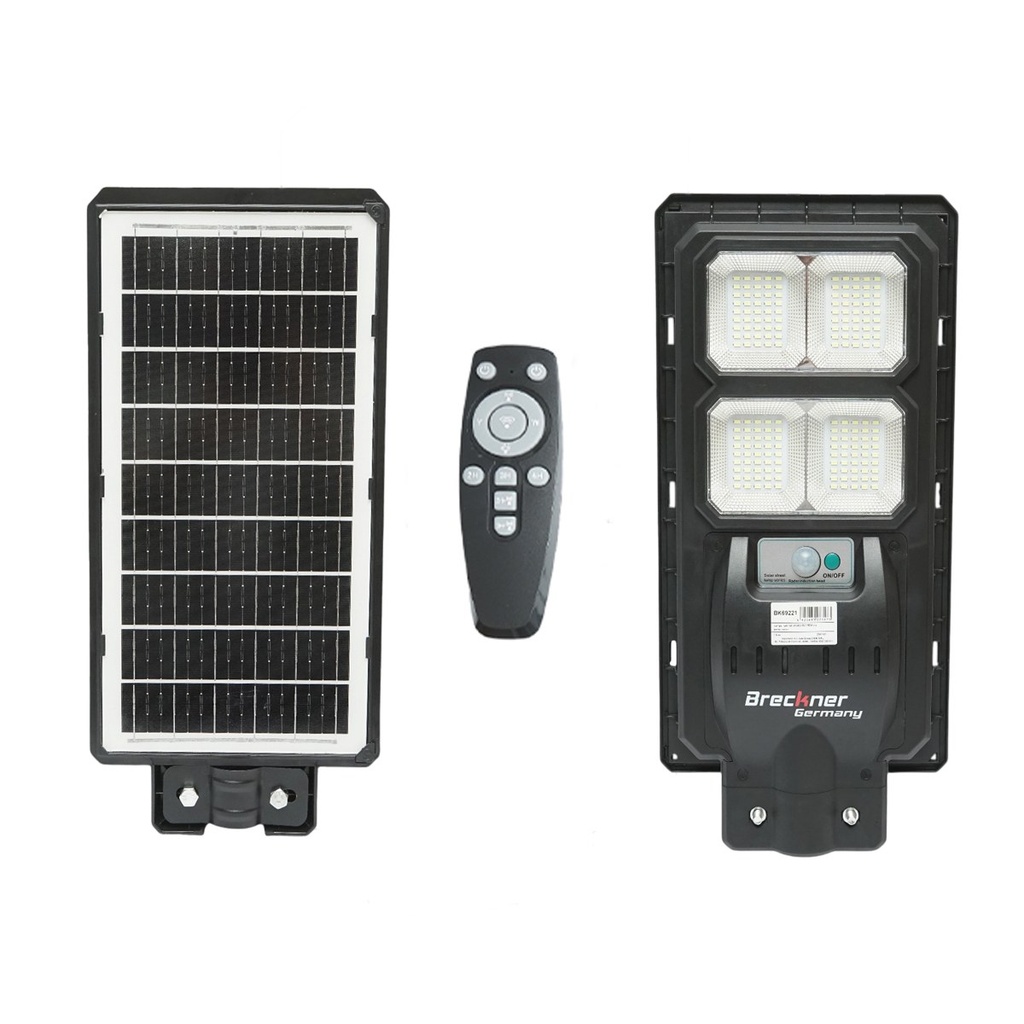 Lampa solara LED iluminat stradal 150W, 6500K cu panou solar, senzor de miscare si telecomanda IP65