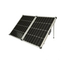 Panou solar 145W portabil fotovoltaic monocristalin tip valiza cu regulator tensiune 12/24V 20Ah 2 USB-uri