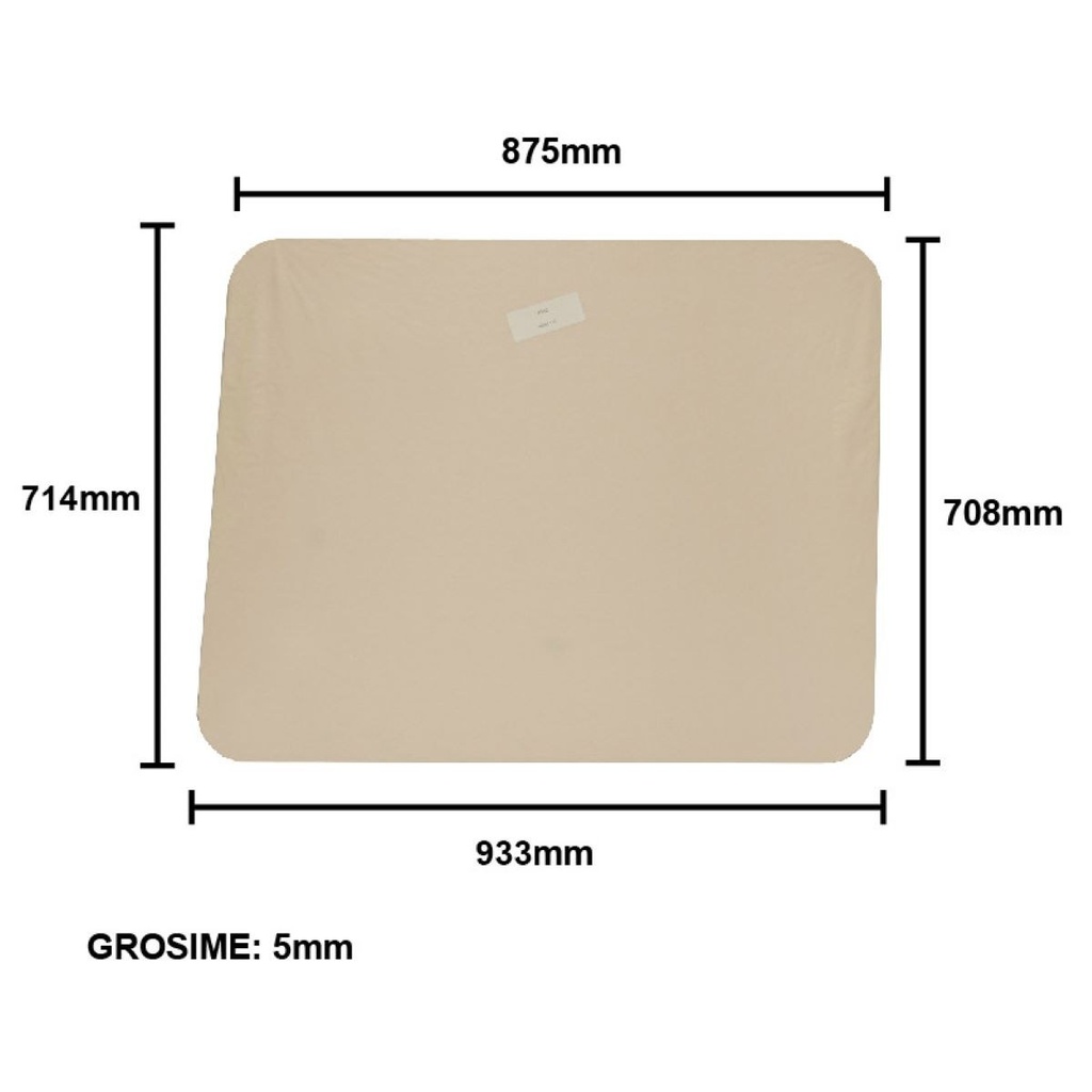 Geam 933x714x5mm lateral fix cabina patrata tip vechi UTB U-650