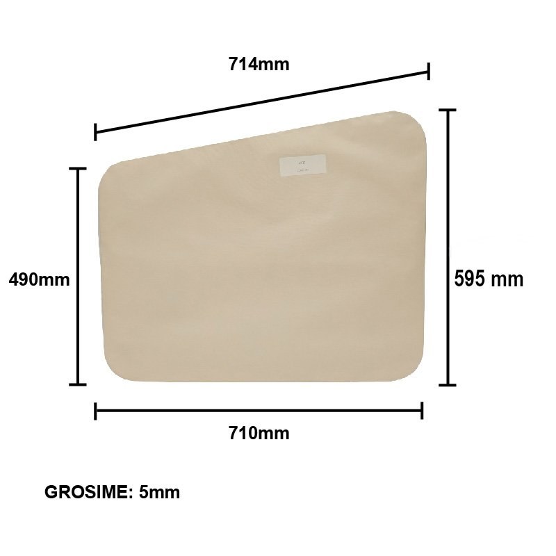 Geam 714x595x5mm lateral mobil cabina patrata tip vechi UTB U-650