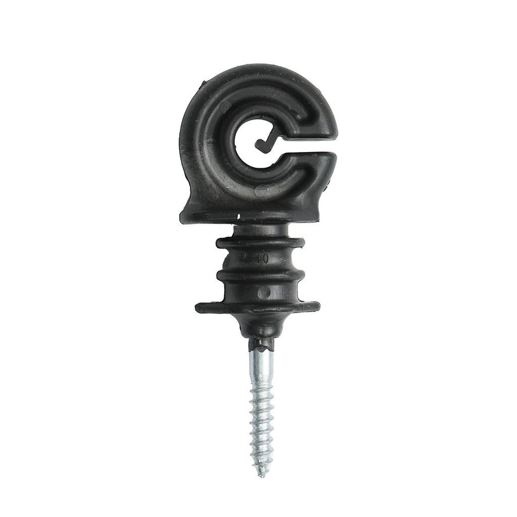 Izolator inelar PP ECO negru mat pentru fir gard electric