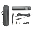 Compresor aer portabil negru 12,4V baterie 6000Am reincarcabila 250x56x47mm cu accesorii