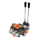 Distribuitor hidraulic cu 2 manete, racord instalatie M22x1.5 debit 80L/min Tractor Forestier