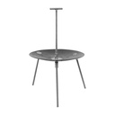 Disc pentru gratar simplu din otel cu 3 picioare si maner, 46cm, cu stanta UTB