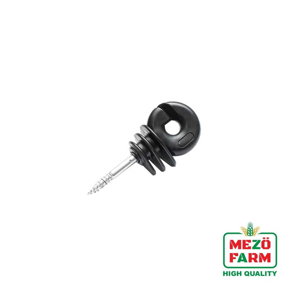 Izolator inelar premium negru PP pentru fir gard electric Mezofarm