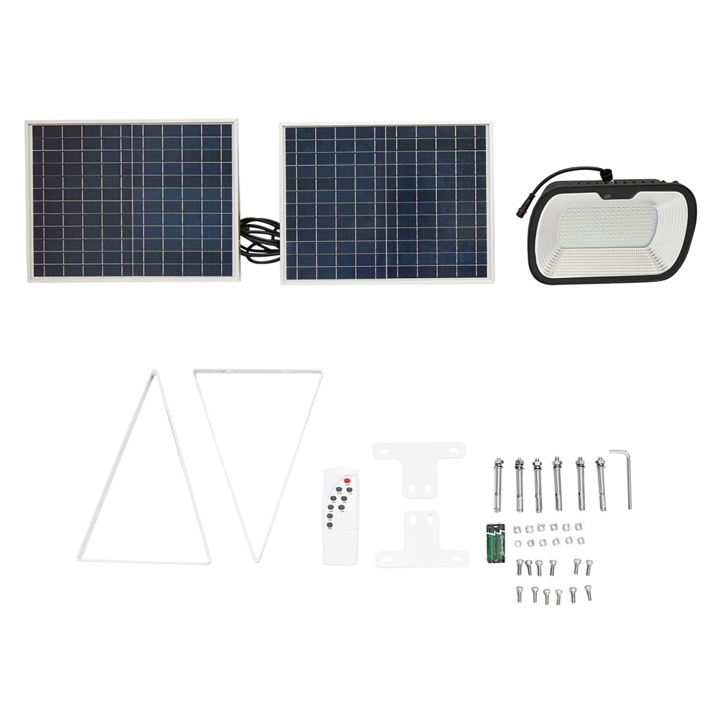 Lampa LED 126x0.5W cu panou solar 25W si baterie 7V/10Ah