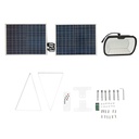 Lampa LED 126x0.5W cu panou solar 25W si baterie 7V/10Ah