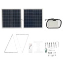 Lampa LED 240x0.5W cu panou solar 35W si baterie 7.4V/15Ah