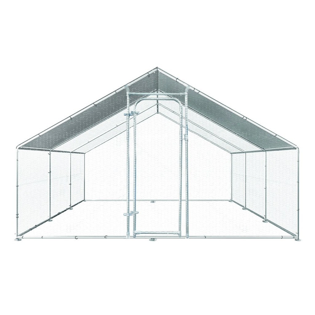 Cotet exterior din otel galvanizat pentru pasari 600x300x195cm
