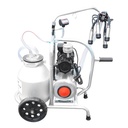 Aparat de muls vaci cu grup colector 160cc, sasiu galvanizat, bidon aluminiu 30L, 1 post