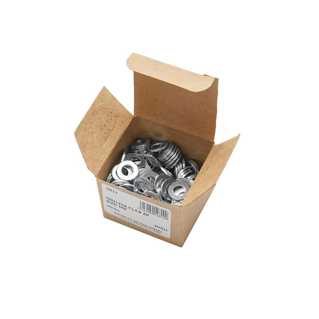 Saibe zincate DIN 125A-4.8 M6 200 buc