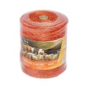Rola fir portocaliu-maro fi 3mm insertie metalica 5x0.2mm SS, rezistenta 4.5 Ohm/m, 500m gard electric Thor