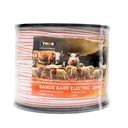 Rola banda rosu-alb 10mm insertie metalica 4x0.16mm SS, rezistenta 13 Ohm/m, 250m gard electric Thor