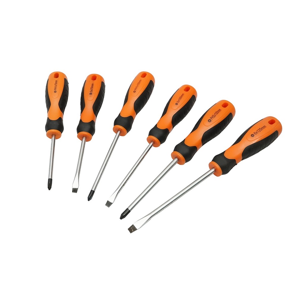 Set 6 surubelnite drepte si in cruce Cr-V cu varf magnetic profesionale