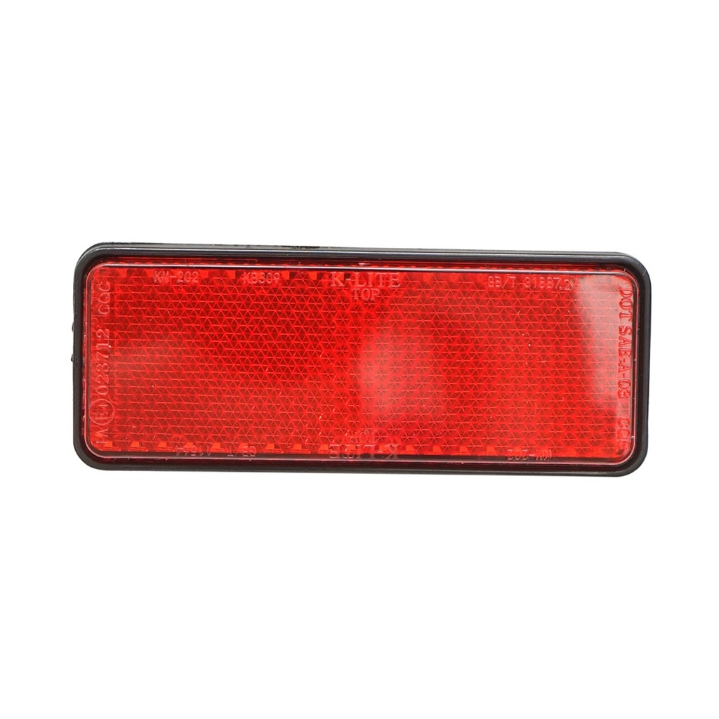 Reflectorizant dreptunghiular cu adeziv 90x32mm rosu spate