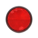 Reflectorizant rotund 60mm rosu spate