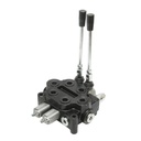 Distribuitor hidraulic cu 2 manete 150 Bar, debit 80L/min M22x1.5mm pentru Tractor Forestier si Graifer