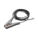 Cablu de racordare cu clema crocodil negru pentru gard electric