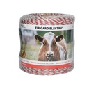 Rola fir rosu-alb fi 3mm 4x0.3mm 0.5 Ohm/m SS, 500m gard electric