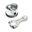Set biela si piston echipat cu segmenti 80mm, pentru compresor aer Tractor Forestier, motor Perkins