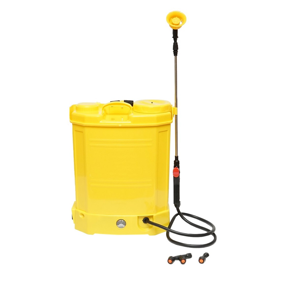 Pompa electrica de stropit cu 3 duze rezervor 16L baterie 12V/8Ah debit 3,1 l/min