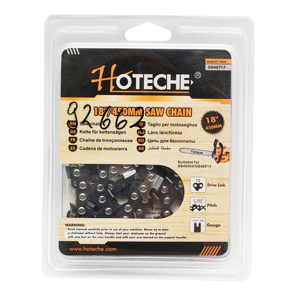 Lant drujba pas 325, 72 de zale, 36 de dinti, lungime 45cm (18 inch) Hoteche
