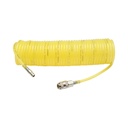 Furtun aer comprimat spiralat 10m, Ø 5mm, cupla rapida 1/4 Crownman