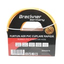 Furtun aer compresor profesional 7.5m din PVC si cuplare rapida universala
