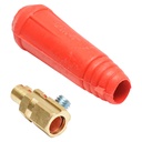 Conector 9mm, DKJ10-25 pentru cablu sudura rosu