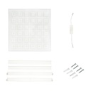 Panou LED slim 48W, 220V, IP20, 600x600x43mm aplicat sau pentru tavan casetat cu driver inclus
