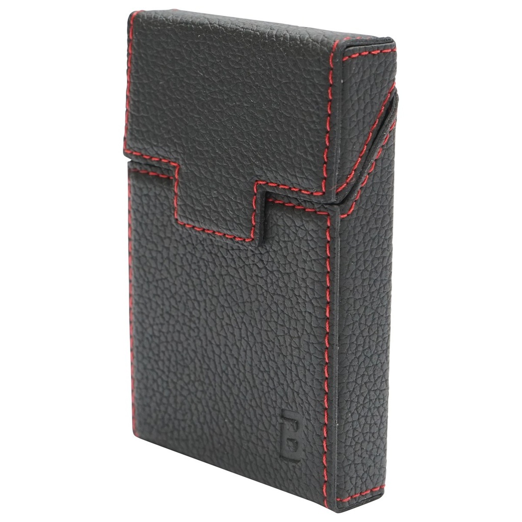 Husa neagra din piele pentru pachet de tigari P24