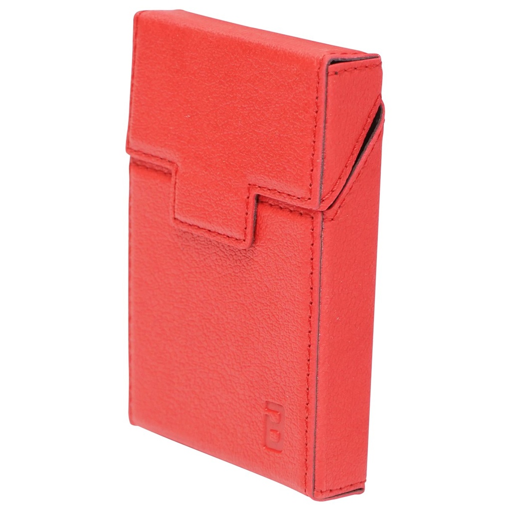 Husa rosie din piele pentru pachet de tigari P24