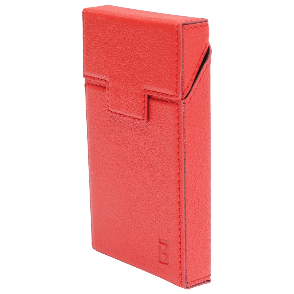 Husa rosie din piele pentru pachet de tigari P34