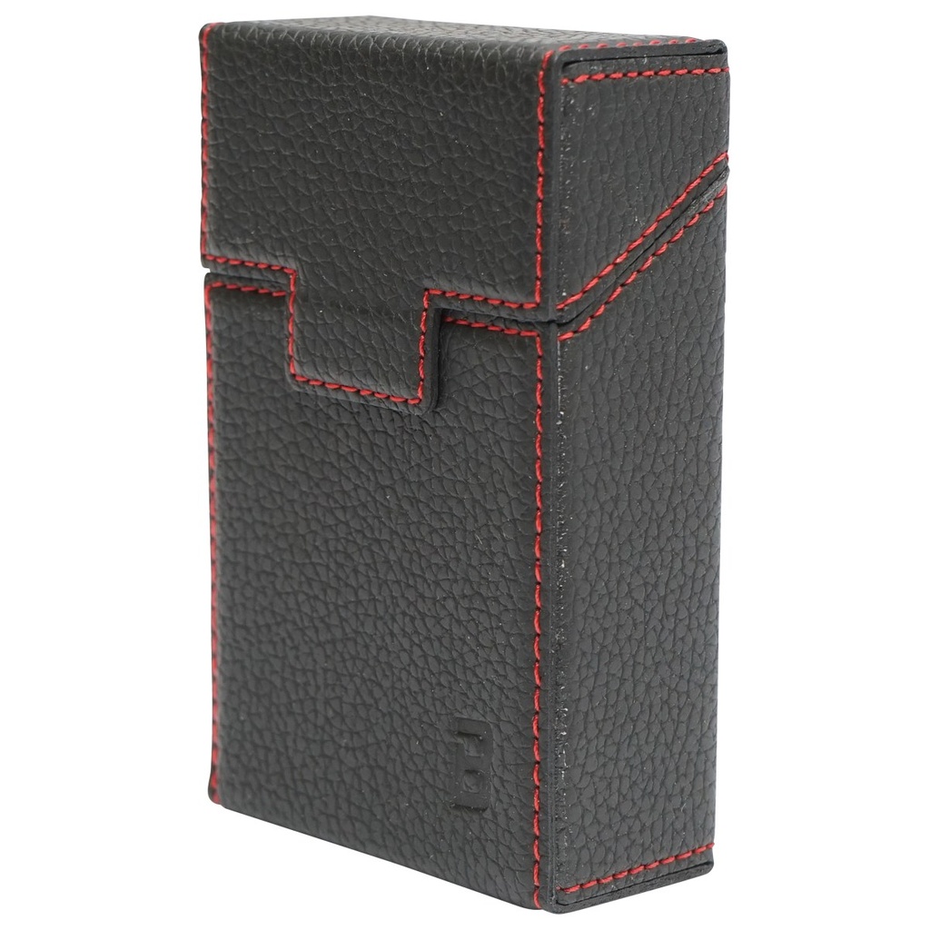 Husa neagra din piele pentru pachet de tigari P22