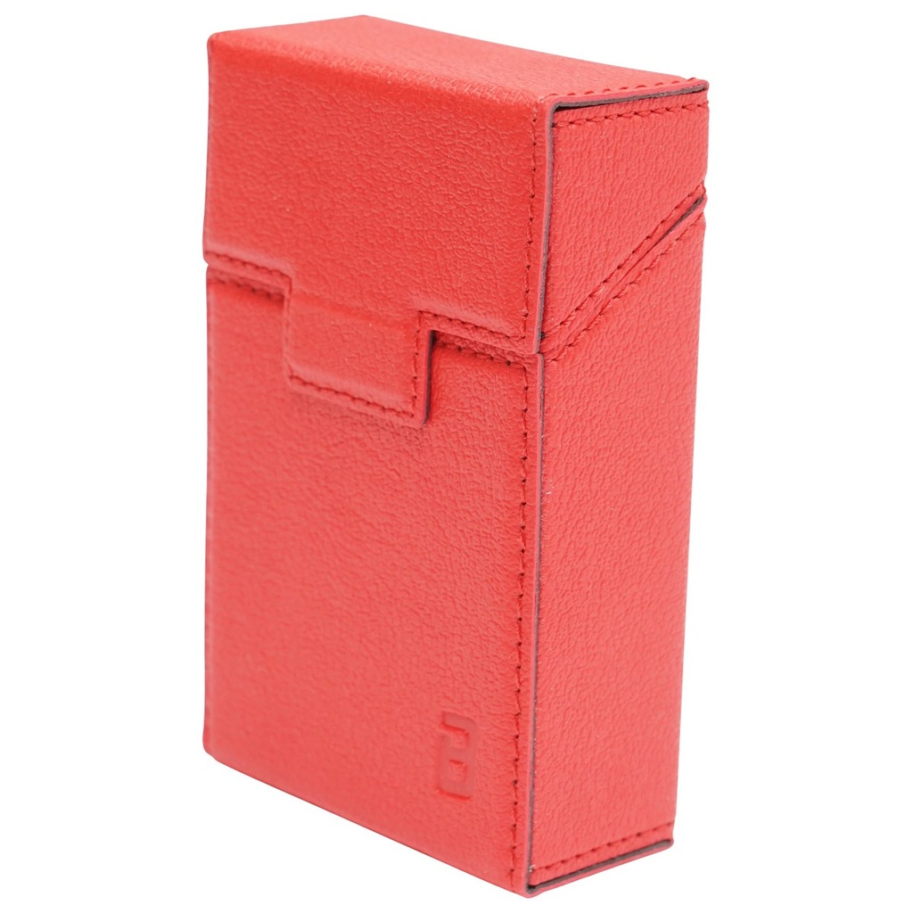 Husa rosie din piele pentru pachet de tigari P22