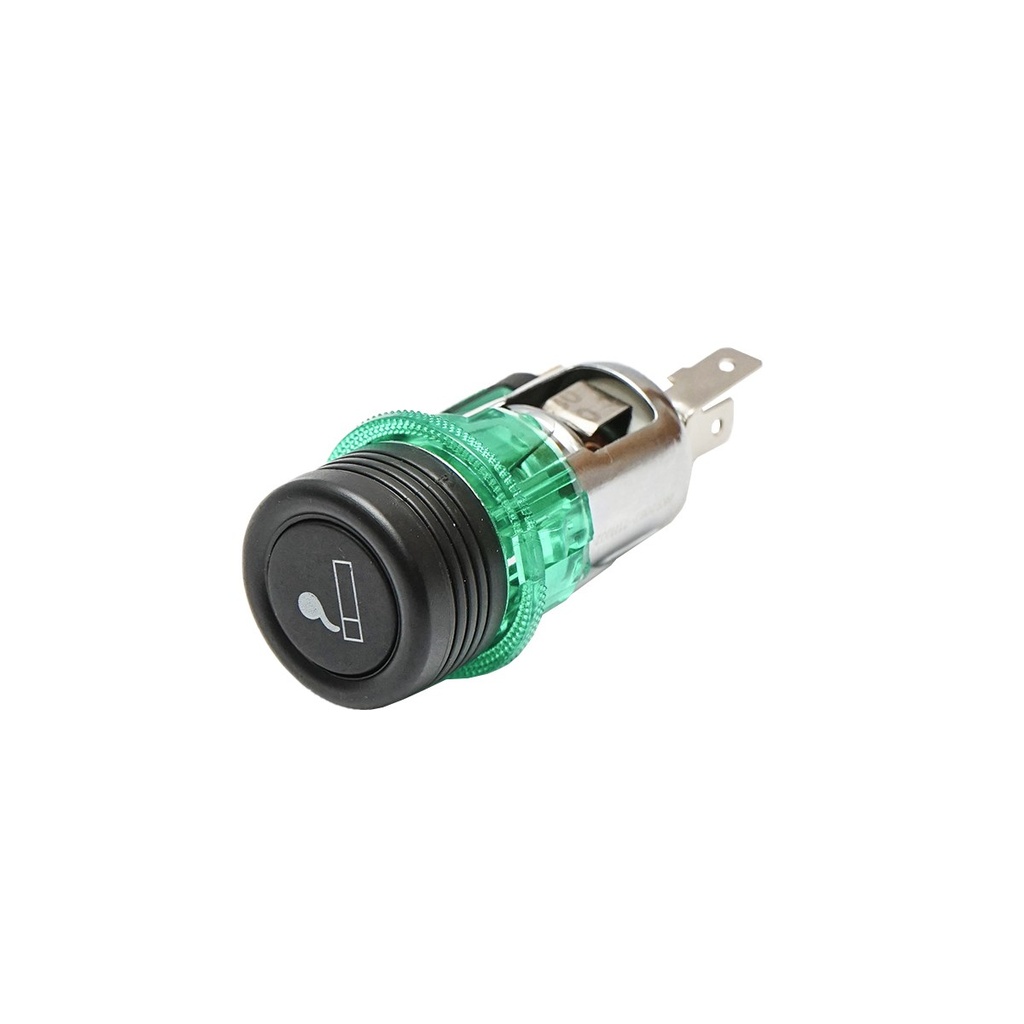 Priza cu bricheta auto universala fi28 12/24V 10A, cu lumina integrata verde