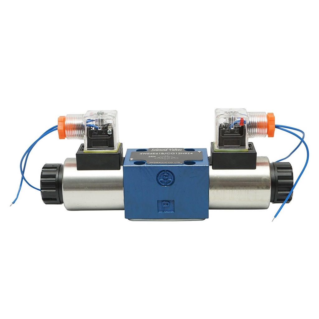 Electrovalva directionala 12VDC 25W pentru 6 cai control debit instalatii hidraulice HDQX126J 4WE6J61B CG12N9Z4