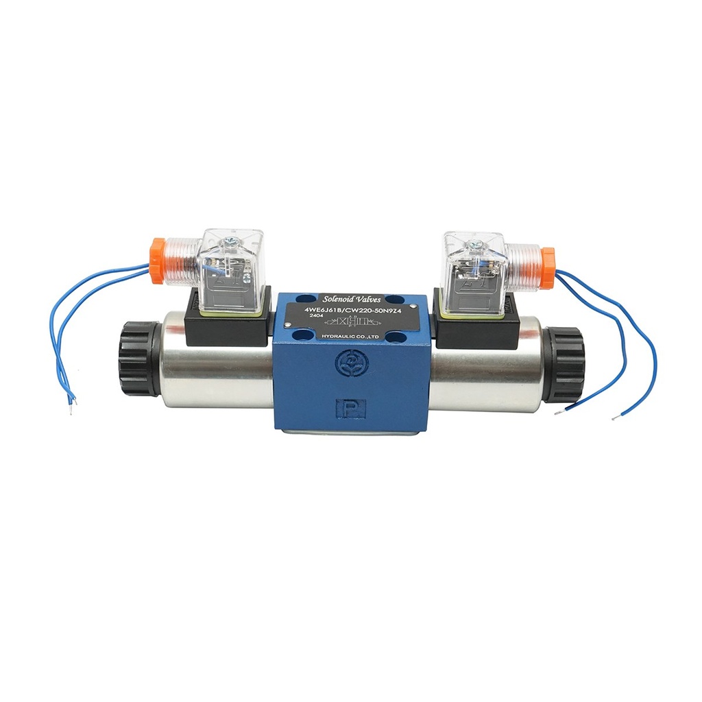 Electrovalva directionala AC220V pentru 6 cai control debit instalatii hidraulice HDQX2206J 4WE6J61B CW220-50N9Z4