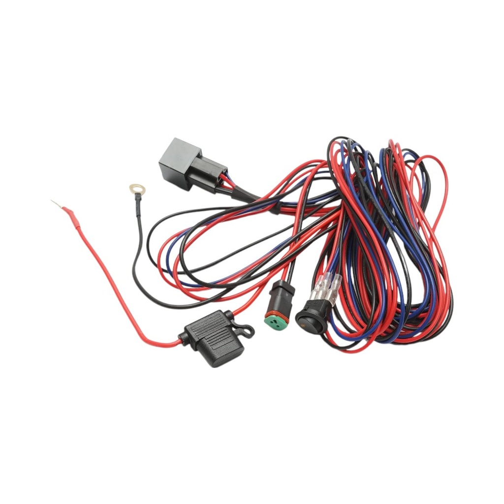 Cablaj cu buton releu si siguranta pentru proiectoare DC 12V/40A