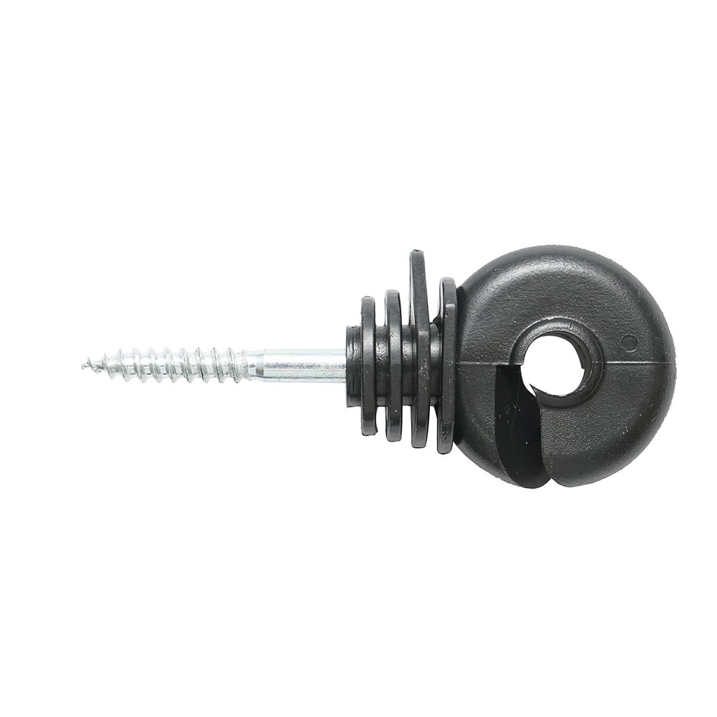 Izolator inelar compact negru fi 5.6mm 87x37mm gard electric Thor