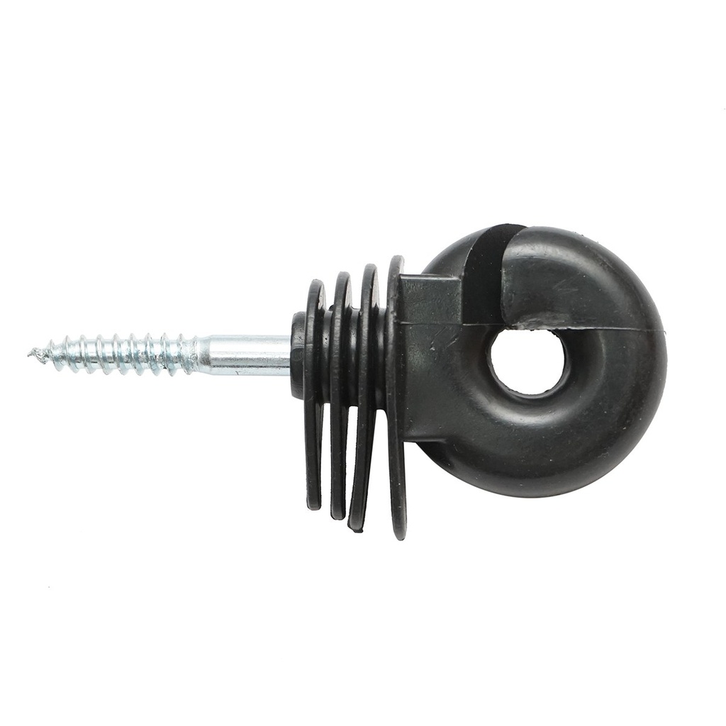 Izolator inelar compact negru fi 6mm 90x40mm gard electric Thor