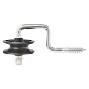 Izolator negru cu fanta fi 6.9mm 107x54mm gard electric Mezofarm