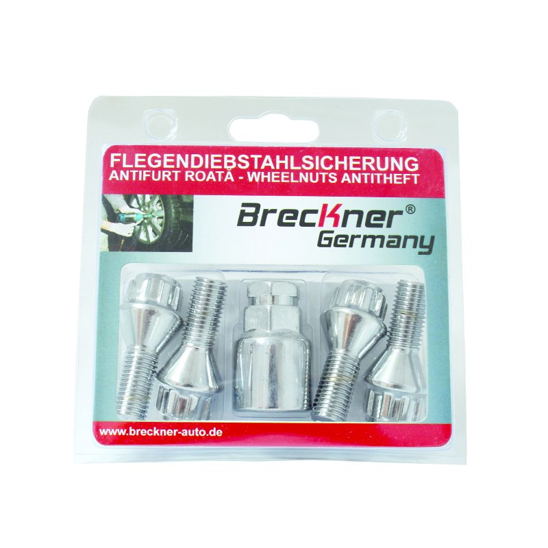 Set 4 prezoane antifurt roti cu cheie speciala M12X1.25X26mm conic A