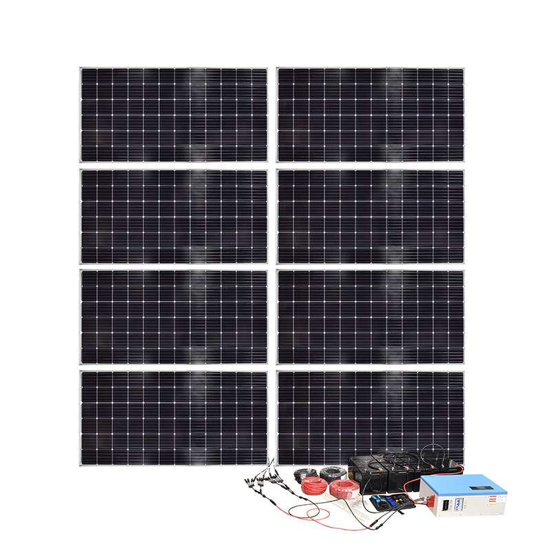 Sistem kit panou solar fotovoltaic cu invertor 3000W, cablu electric si accesorii de conectare