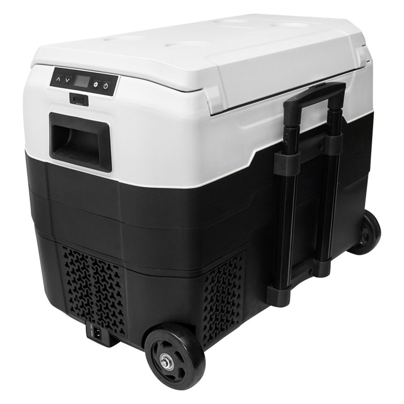 Frigider auto cu roti tip troler 40L 12-24V 55W cu compresor 640x395x490mm min -20 max +10