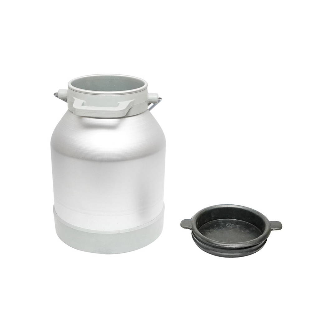 Bidon de aluminiu cu capac pentru lapte 20L aparat de muls vaci