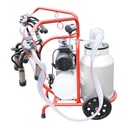 Aparat de muls vaci cu grup colector 160cc, sasiu vopsit electrostatic, bidon aluminiu 40L, 2 posturi